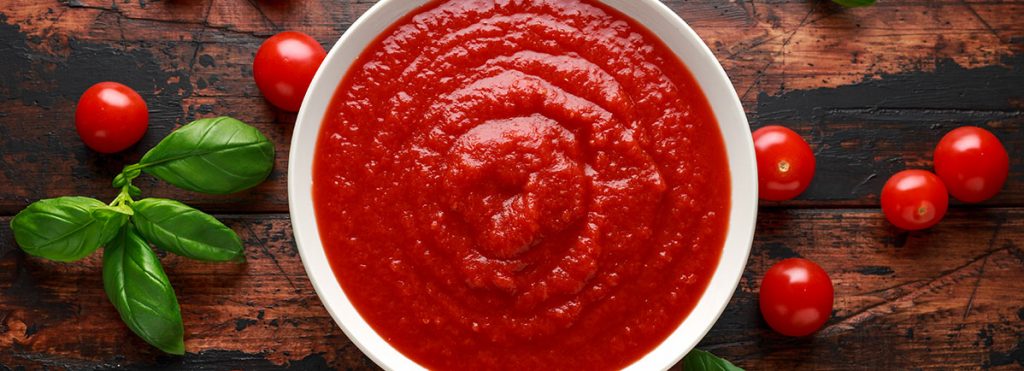 Sauce de tomates obtenue à partir de l'épépineuse